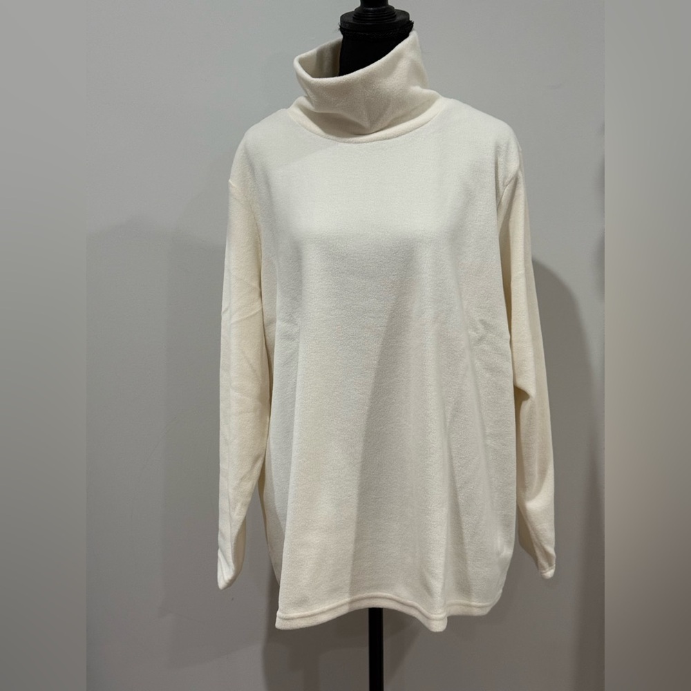 New Out of Packaging D&Co 2X Cozy Cream Turtleneck Sweater 765